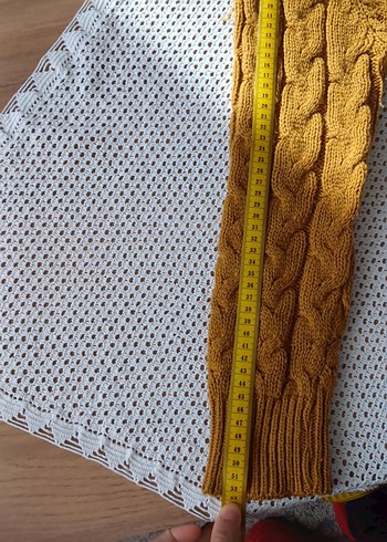 Kadın bej Örgü Triko Kazak - Görsel 10