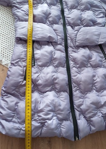 Mor Uzun kız çocuk Kışlık Mont - Görsel 18