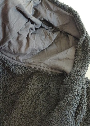 Gri kız çocuk Uzun Kollu Peluş Tulum - Görsel 7