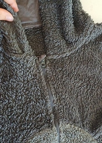 Gri kız çocuk Uzun Kollu Peluş Tulum - Görsel 10