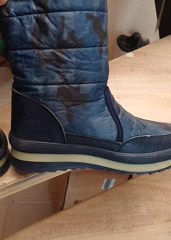 Mavi Erkek kar Kayak Botu, Cırtlı, Rahat - Görsel 2