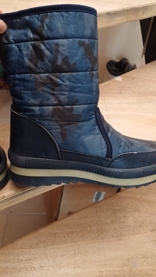 Mavi Erkek kar Kayak Botu, Cırtlı, Rahat - Görsel 2