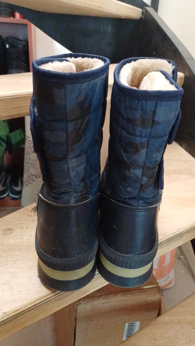 Mavi Erkek kar Kayak Botu, Cırtlı, Rahat - Görsel 3