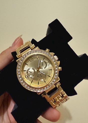 Michael Knight Altın Renk Taşlı Kadın Kol Saati - Görsel 3