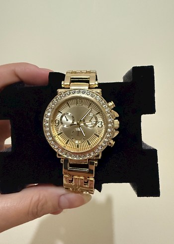 Michael Knight Altın Renk Taşlı Kadın Kol Saati - Görsel 7