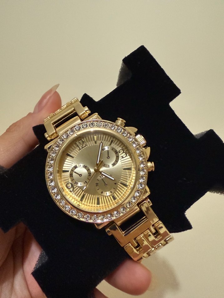 Michael Knight Altın Renk Taşlı Kadın Kol Saati - Görsel 3