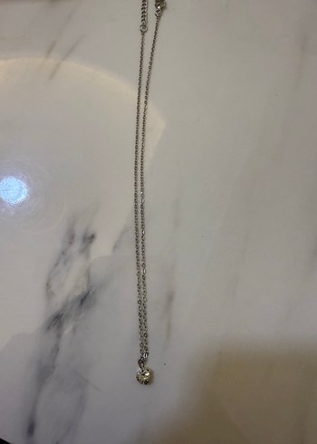 925 Ayar Gümüş Minimalist Kolye - Görsel 3