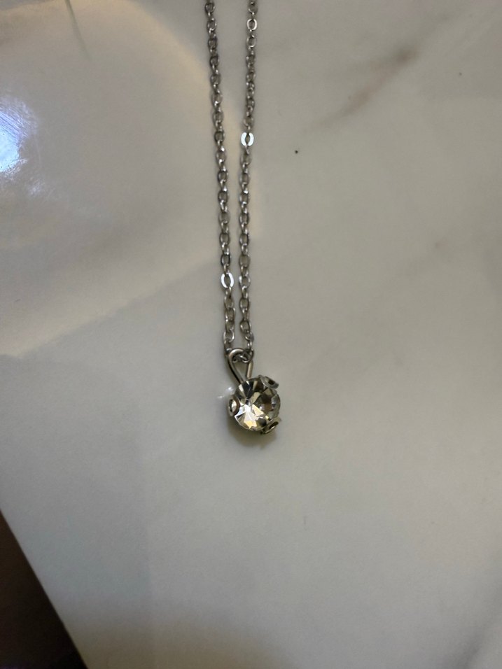 925 Ayar Gümüş Minimalist Kolye - Görsel 2