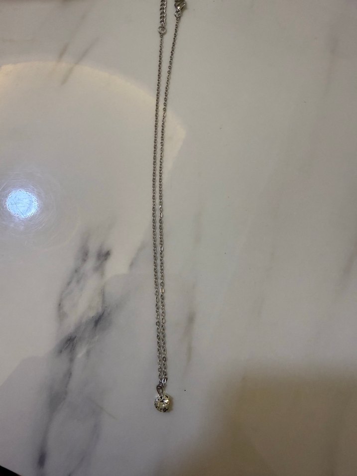 925 Ayar Gümüş Minimalist Kolye - Görsel 3