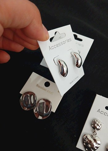 Gümüş kadın Küpeler - Görsel 4