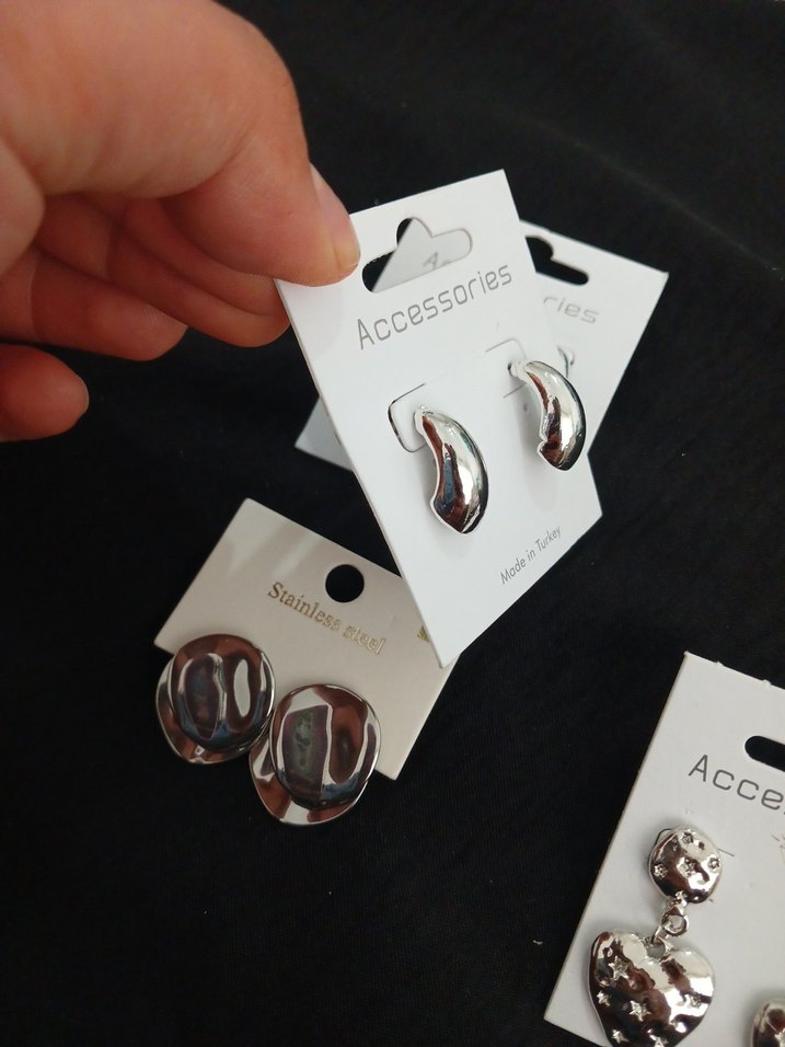 Gümüş kadın Küpeler - Görsel 4