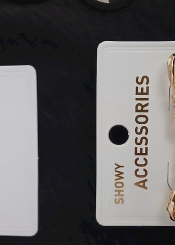 Altın Renkli Fiyonk Küpeler - Görsel 3