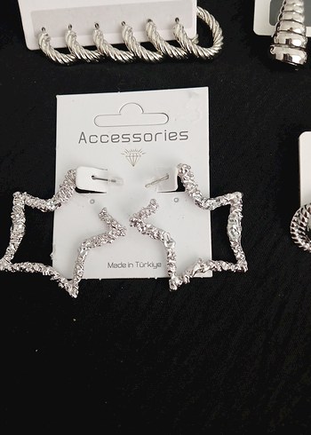Gümüş işlemeli Kadın Küpeler - Görsel 4
