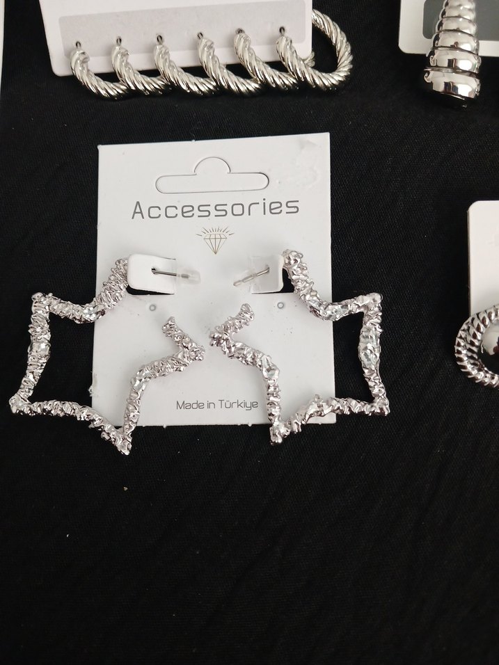 Gümüş işlemeli Kadın Küpeler - Görsel 4