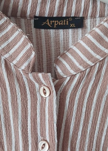 Bej Düğmeli  Kadın Gömlek - Görsel 2