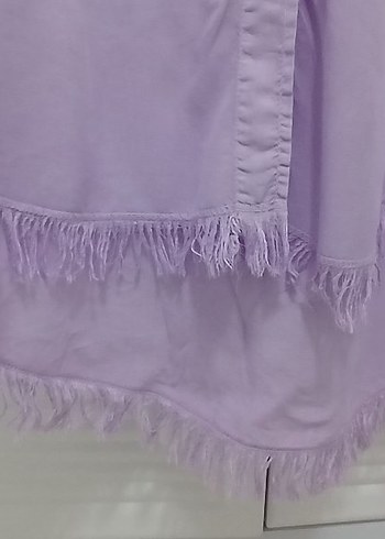 Püskül Detaylı Tensel Tunik-Lila - Görsel 5