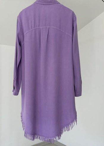 Püskül Detaylı Tensel Tunik-Lila - Görsel 2