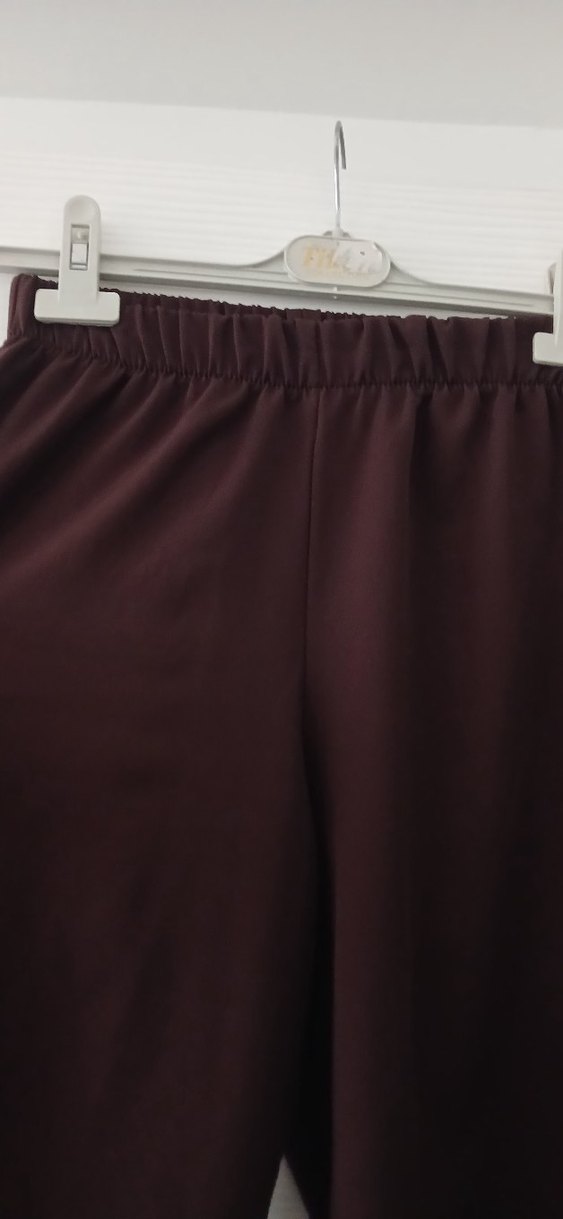 aci kahve kadin Kumaş Pantolon - Görsel 5