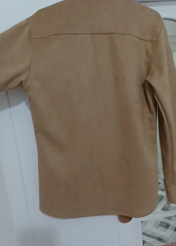 Fullamoda Bej Süet Düğmeli Erkek Gömlek - Görsel 9