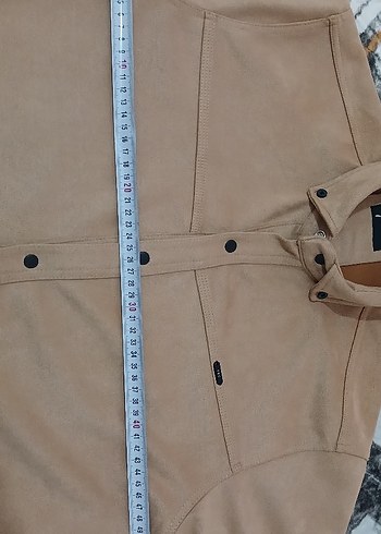 Fullamoda Bej Süet Düğmeli Erkek Gömlek - Görsel 10