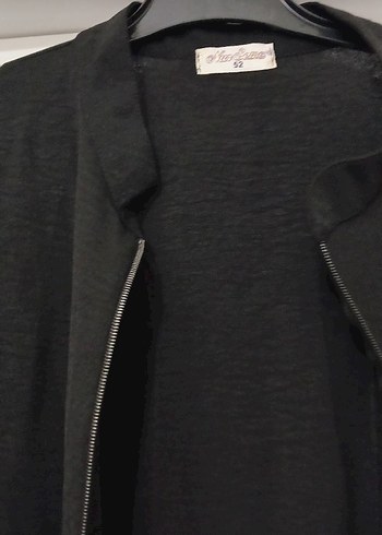 Siyah Uzun Fermuarlı Kadın ferace - Görsel 3