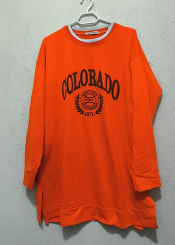 xl Beden siyah Renk Siyah Baskılı Kadın Sweatshirt Midi Boy
