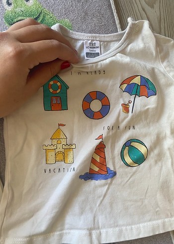 6 Ay Beden beyaz Renk Lcw Alt Üst Bebek Takımı