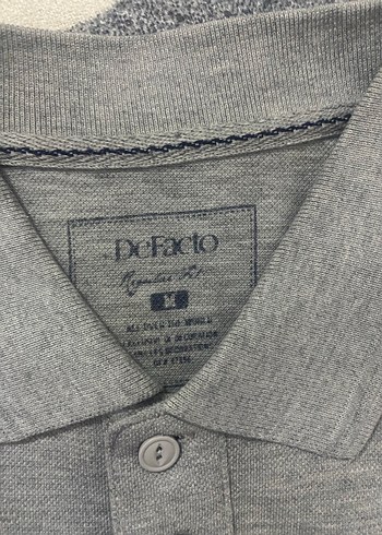 Gri Kısa Kollu Polo Yaka Erkek Tişört - Görsel 2