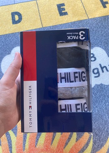 Tommy Hilfiger Gri Baskılı 3'lü Boxer