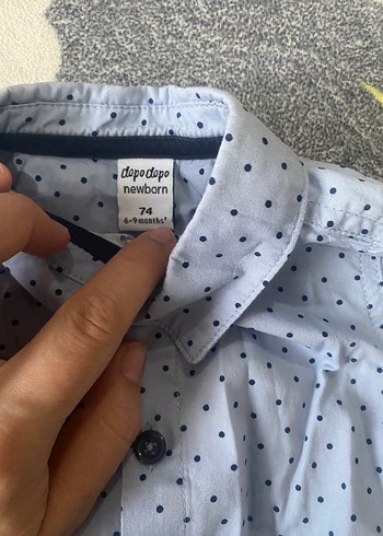 3-6 Ay Beden Erkek Bebek Çıt Çıtlı Uzun Kollu Gömlek