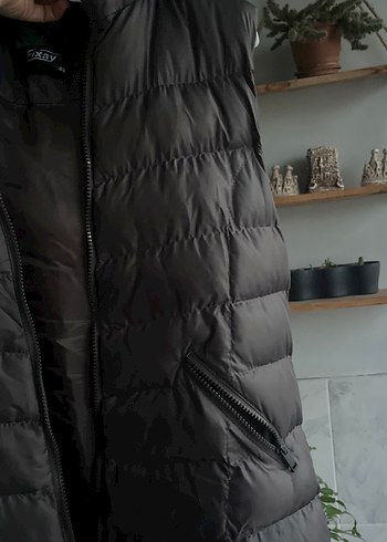 Kürklü Siyah Uzun Kadın Yelek - Görsel 2