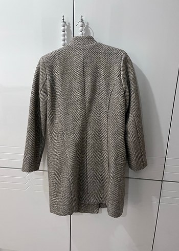 Balık sırtı desenli uzun kaban - Görsel 2