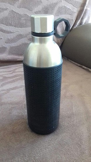 Starbucks 600 ml deri grip li çelik termos matara