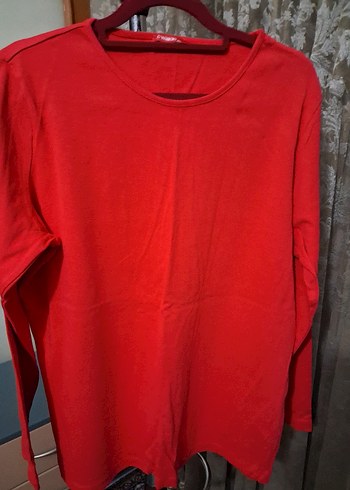 Turuncu, uzun kollu pamuklu Tişõrt.3×l. - Görsel 2