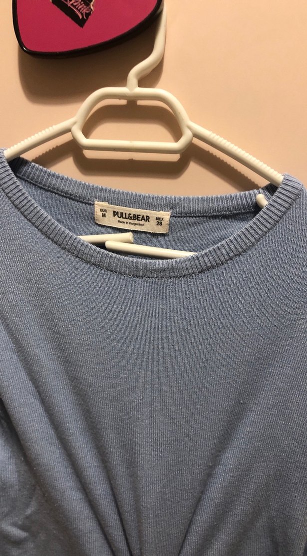 Mavi Çizgili Kadın Triko Kazak - Görsel 3