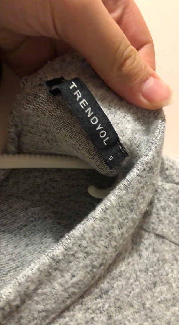 Gri Yarım Boğazlı Triko Kazak - Görsel 4