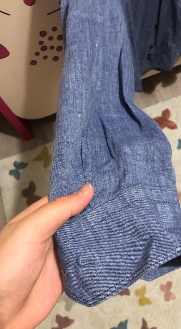 Erkek Keten Uzun Kollu Gömlek - Lacivert - Görsel 3