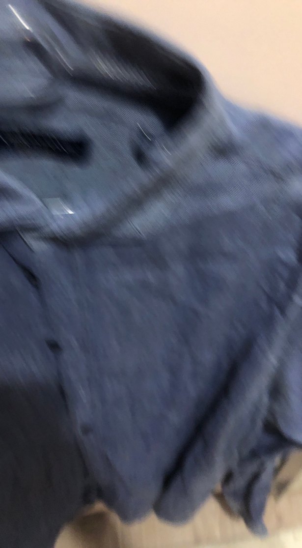 Erkek Keten Uzun Kollu Gömlek - Lacivert - Görsel 2