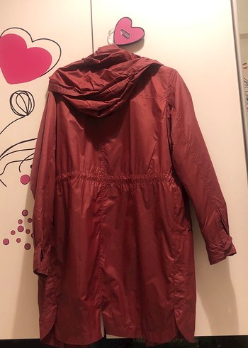 Bordo Midi Boy Kadın Yağmurluk - Görsel 6