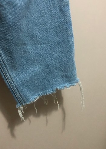 s Beden mavi Renk Mavi Loose Fit Kadın Denim Pantolon