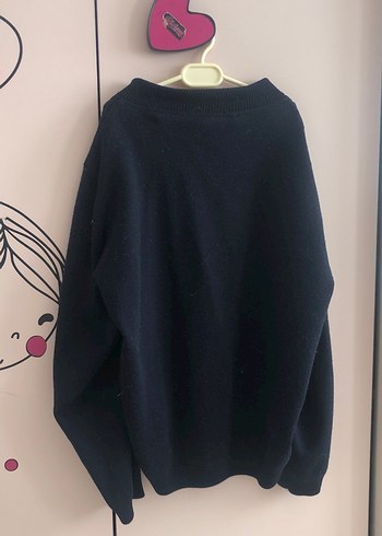 Erkek Lacivert Örgü Fermuarlı Kazak - Görsel 4