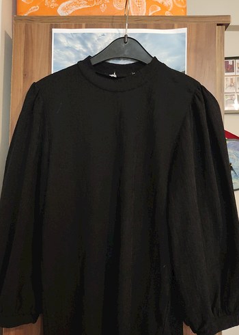 Siyah Kadın Uzun Kollu Salaş Bluz - Görsel 2