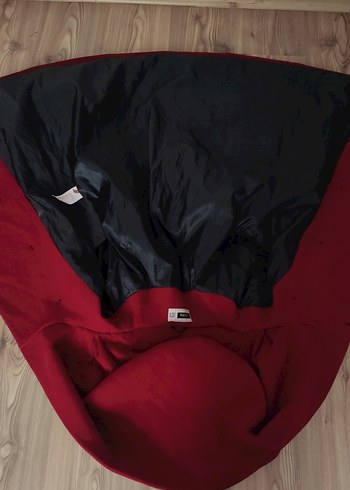 Suits markası Kırmızı düğmeli kapüşonlu kaban - Görsel 7