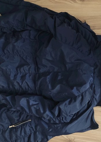 Lacivert Uzun Kadın Ceket Fermuarlı - Görsel 6