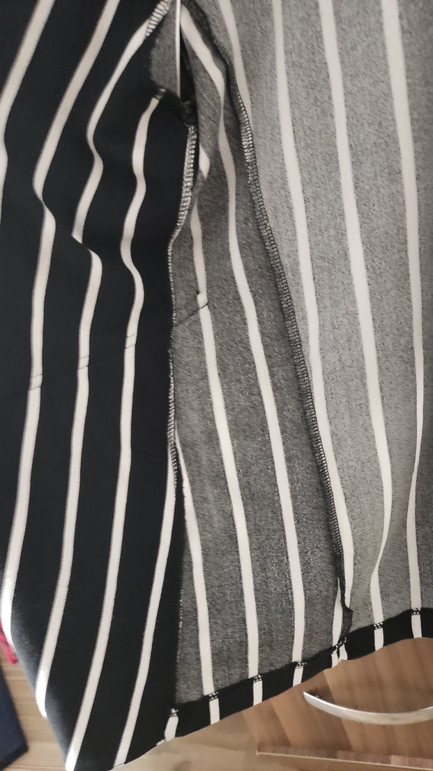 Ambar markasi Siyah Çizgili Kadın Blazer - Görsel 4