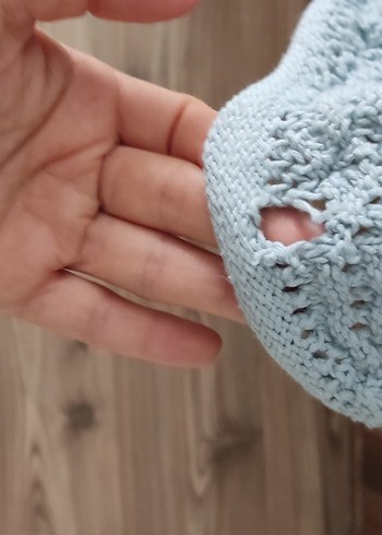 mavi Bohem Örgü Kadın Kazak - Görsel 4