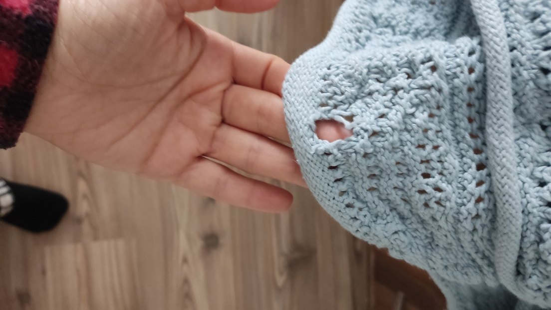 mavi Bohem Örgü Kadın Kazak - Görsel 4