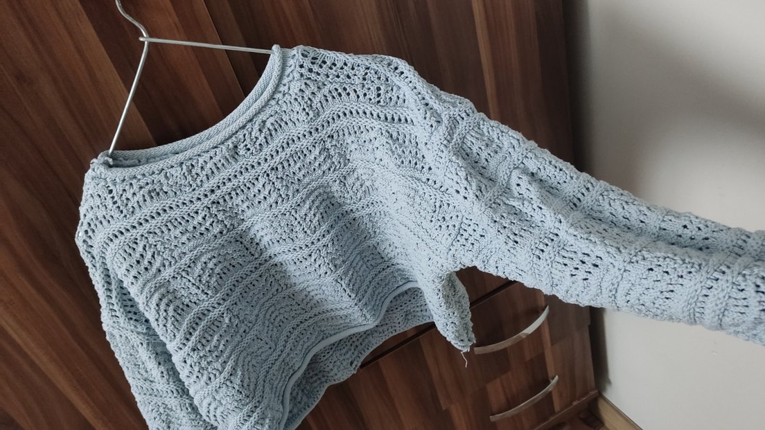 mavi Bohem Örgü Kadın Kazak - Görsel 2