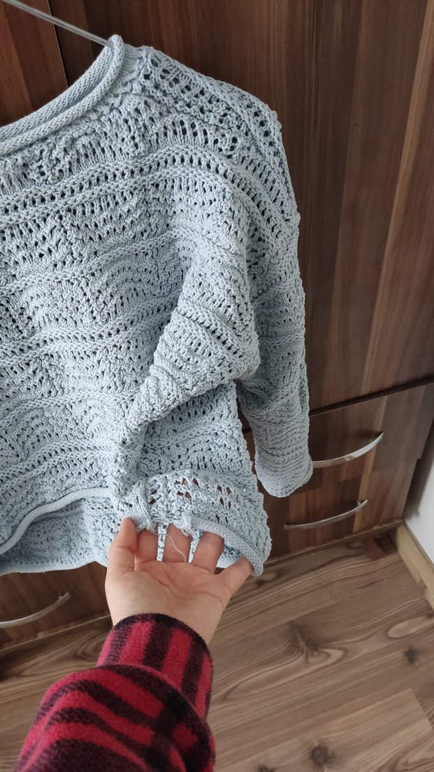 mavi Bohem Örgü Kadın Kazak - Görsel 5