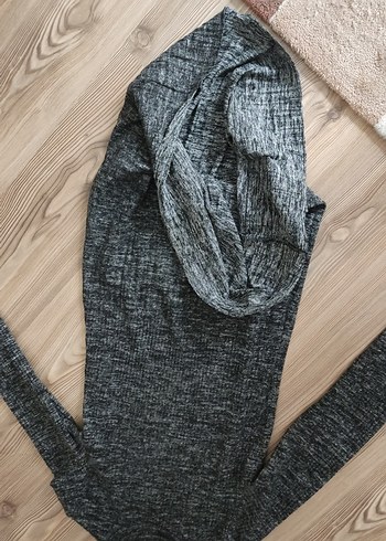 Gri Uzun Triko Kadın Elbise - Görsel 5